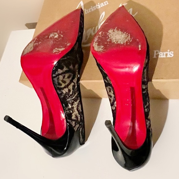 Christian Louboutin Black Patent Leather Lace
Follies Pump - Picture 4 of 4